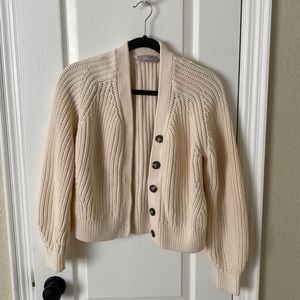Everlane cream cotton cardigan